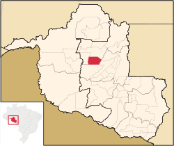 Municipal location within the State of Rondônia