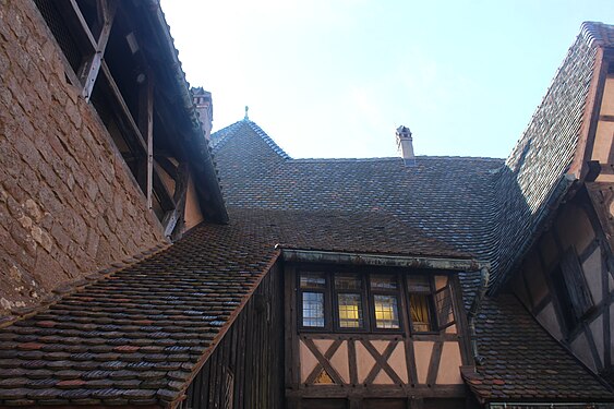 The roofs of castel Haut-Koenigsbourg, France