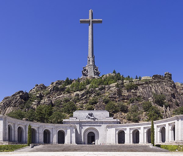 The Valle de los Caidos or 'Valley of the fallen', a colossal memorial built by Franco near Madrid after the war, to commemorate dead from both sides.