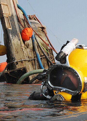 Army engineer diver