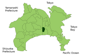 Location of Samukawas in the prefecture