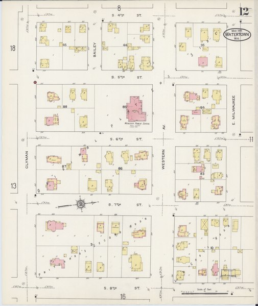 File:Sanborn Fire Insurance Map from Watertown, Jefferson County, Wisconsin. LOC sanborn09727 006-13.tif