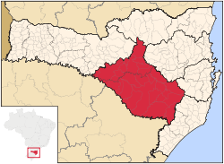 Серана на картата на Санта Катарина