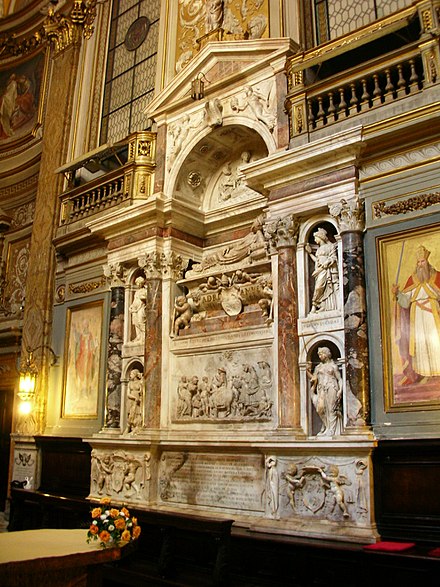 The funeral monument for Adrian VI in Santa Maria dell'Anima in Rome