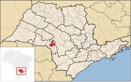 Kaart van Santa Cruz do Rio Pardo