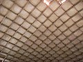 Interior of wooden gridshell roof