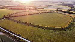 Segsbury Camp aerial image sunset.jpg