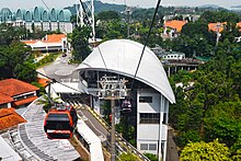 Singapore Cable Car Imbiah Lookout Station.