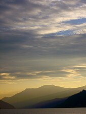 Sunset over Lake Lugano, from Bissone Sera d'autunno.jpg