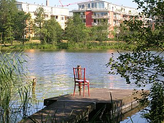 Sicklasjön lake in Nacka municipality, Sweden