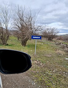 Sign in the Damirchilar village in Qubadli District, Azerbaijan.jpg