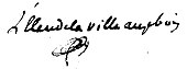signature de Claude-Antoine Leleu de La Ville aux Bois