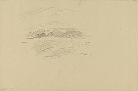 Slight Sketch of a Cloudscape over the Italian Alps, 1918