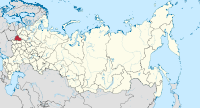 Die ligging van Smolensk-oblast in Rusland
