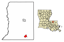 St. Helena Parish Louisiana Incorporated and Unincorporated areas Montpelier Highlighted.svg