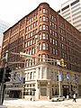 The Laclede Building (1889) at Olive and north 4th Streets in St. Louis, Missouri. It is listed on the National Register of Historic Places.