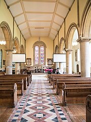 Church interior looking down the central aisle St Clements Church Oxford Interior.jpg