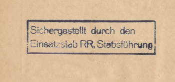 Markierungsstempel des Einsatzstabs Reichsleiter Rosenberg