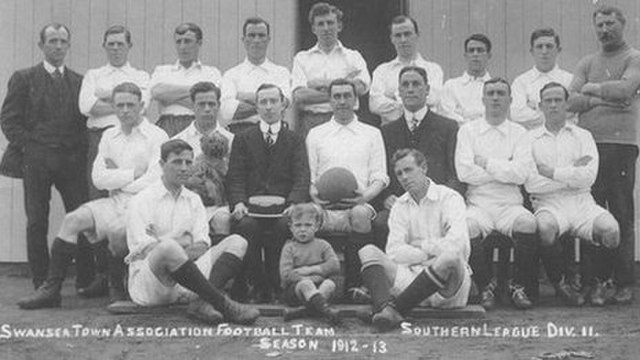 The Swansea Town team during its first season, 1912–13