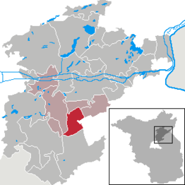 Kaart van Sydower Fließ