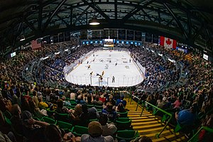 TD Station upper bowl, during Game 6 of the 2022 Memorial Cup. TD Station - 2022 Memorial Cup.jpg