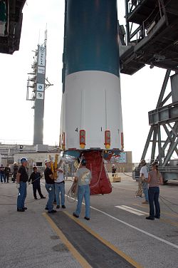 Spodní část Rakety Delta II s motorem RS-27A