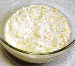 <span class="mw-page-title-main">Tapioca pudding</span> Type of sweet pudding