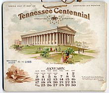 Tennessee Centennial Exposition TeVA Collection, Tennessee State Library and Archives Tennessee Centennial Promotional Calendar.jpg