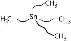 Structural formula of tetrabutyltin