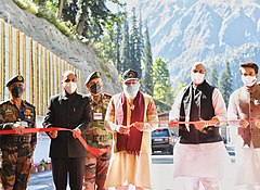 The Prime Minister, Shri Narendra Modi dedicates to the nation the World’s longest Highway tunnel - Atal Tunnel, in Manali, Himachal Pradesh on October 03, 2020