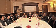 Thumbnail for File:The Union Minister for Petroleum and Natural Gas, Shri Murli Deora with the Sudanese Petroleum Minister, Dr. Lual A Deng, at a delegation level meeting, in New Delhi on October 30, 2010.jpg