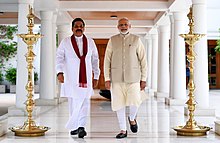 The Former President of Sri Lanka, at Prime Minister's Residence, New Delhi with PM Narendra Modi (2018) The former President of Sri Lanka, Mr. Mahinda Rajapaksa meeting the Prime Minister, Shri Narendra Modi, in New Delhi on September 12, 2018.JPG