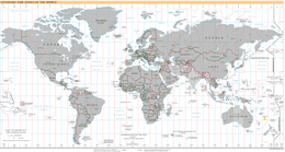 Localizarea zonei UTC + 11: 30