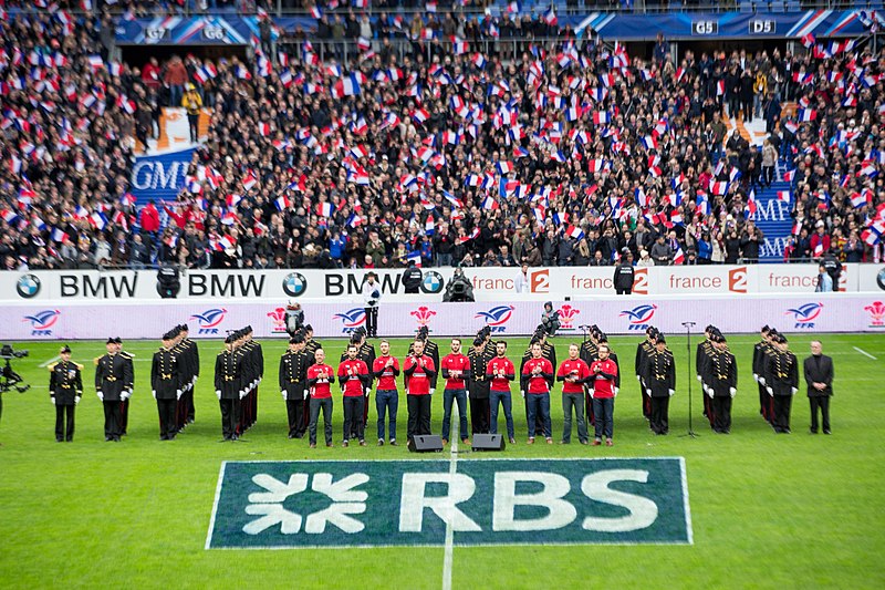 File:Tournoi des six nations Ouverture du match France-Pays de Galles au Stade de France à Saint-Denis... (16676714446).jpg