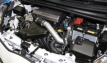 Latest version Toyota Vitz GRMN Turbo engine room.jpg