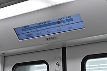 Line 8 train interior LCD Train LCD of Wuhan Metro Line 8.jpg