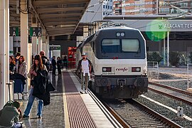 Train platform of Alacant Terminal, Alicante, Valencia, Spain, 2024 January - 2.jpg