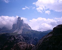 Le Tre Cime viste dal Monte Piana