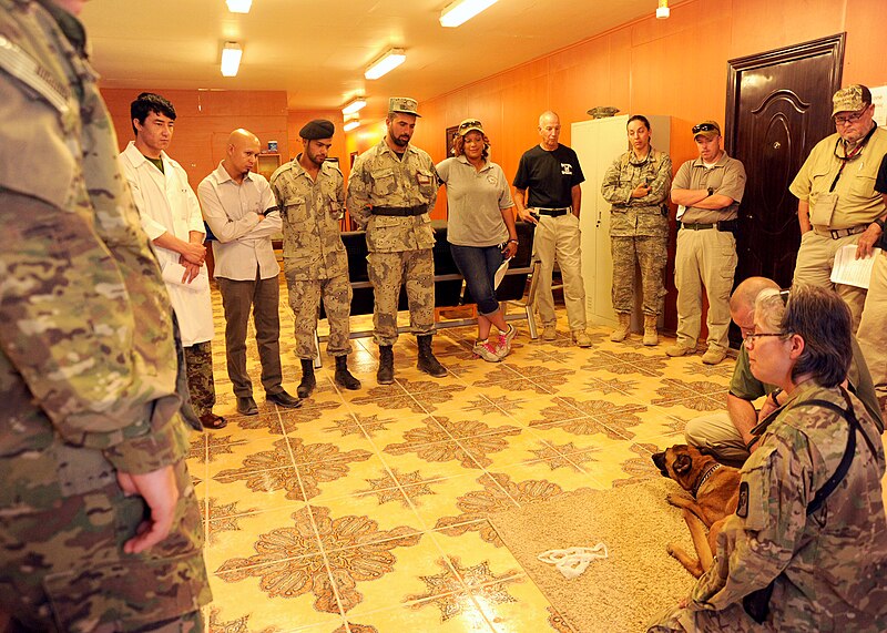 File:U.S. Army Capt Andrea Maceri teaches care of military working dogs class at Camp Stone. Afghanistan.jpg