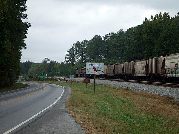 US 301 entering from North Carolina