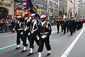 US Navysoldater marsjerer på St. Patricks dag