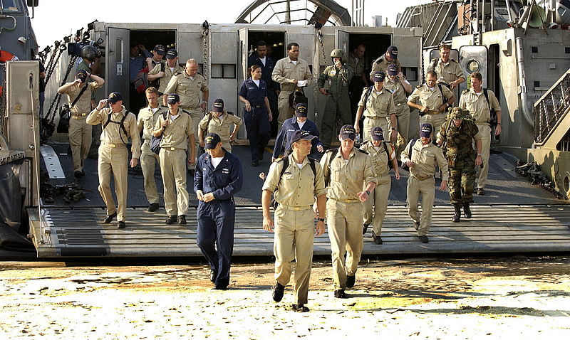 File:US Navy 050912-N-6436W-029 Royal Dutch Navy Sailors arrive on the beach at Camp Restore Hope in Biloxi, Miss., via a U.S. Navy Landing Craft, Air Cushion (LCAC).jpg