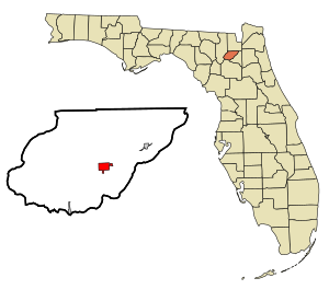 Union County Florida Incorporated and Unincorporated areas Lake Butler Highlighted.svg