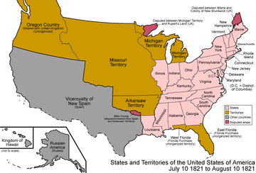 An enlargeable map of the United States after the Adams-Onis Treaty took effect on February 22, 1821. United States 1821-07-1821-08.png