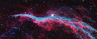 <span class="mw-page-title-main">Veil Nebula</span> Cloud of heated and ionized gas and dust in the constellation Cygnus