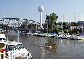 A marina on the Vermilion River at the city of Vermilion