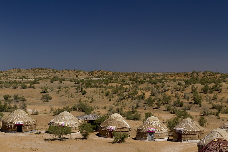 File:View of Yurt Camp Aidar, Uzbekistan.jpg