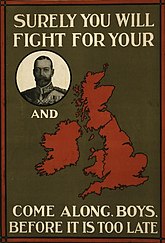 World War I recruitment poster WWI recruitment poster with rebus.jpg