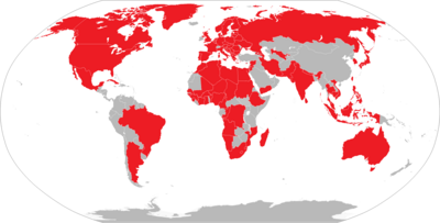 Red areas have at least one member of the World Veterans Association. WWVmembers.png