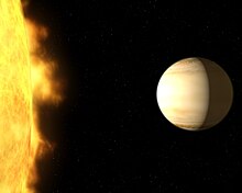 WASP-39b and its parent star (artist's impression). Wasp-39b and its parent star (artist's impression).jpg